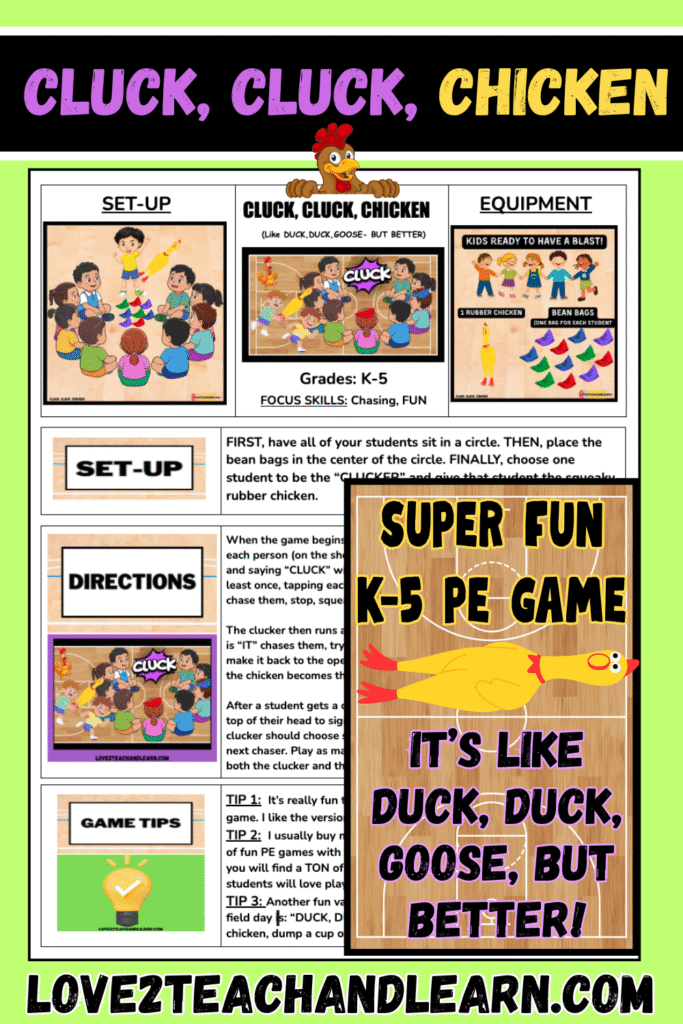 Full Lesson Plan PDF - Cluck, Cluck, Chicken - Love 2 Teach and Learn