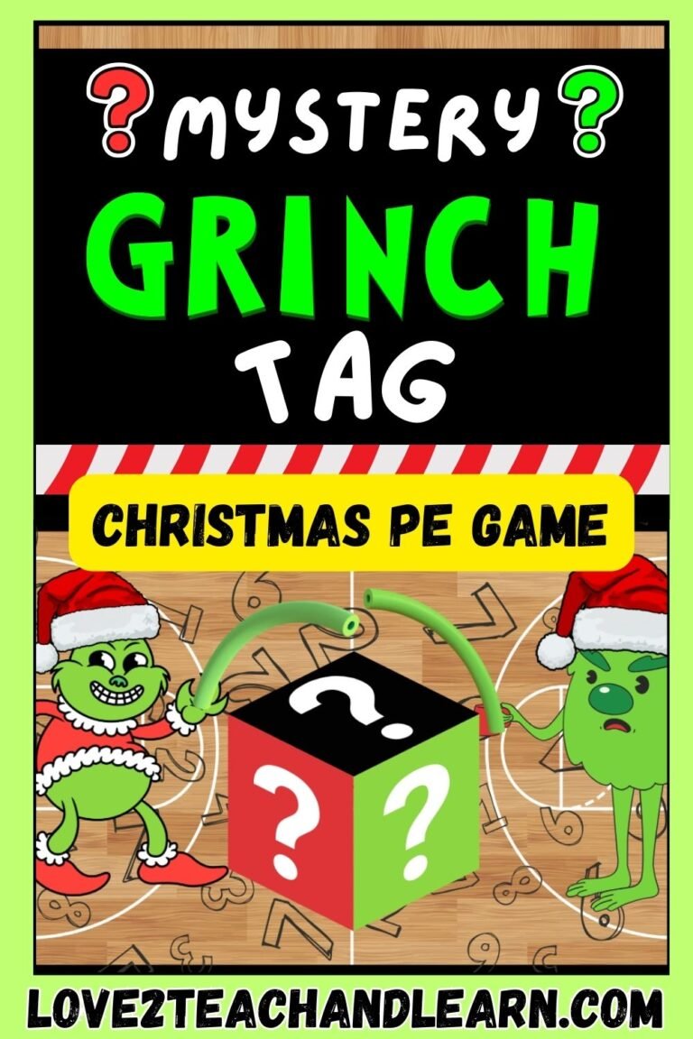 MYSTERY GRINCH TAG: Fun K-5 Holiday Christmas PE Game