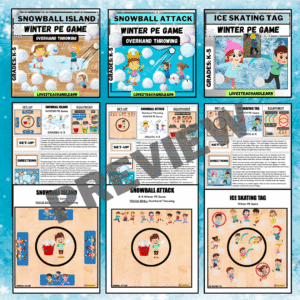 3 Winter PE Game Fun Bundle - Love 2 Teach and Learn