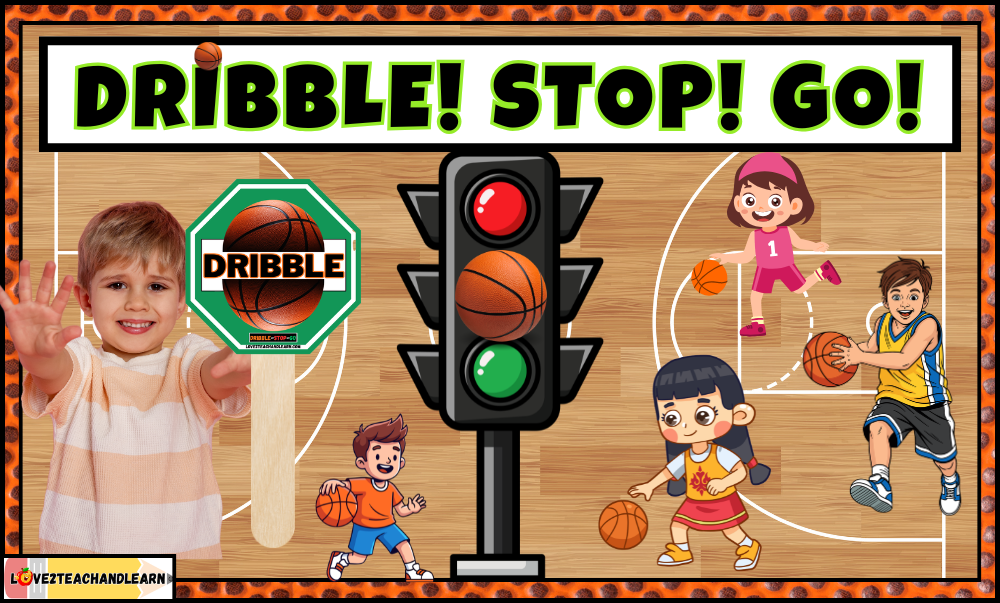 Basketball PE Stations: Dribble-Stop-Go