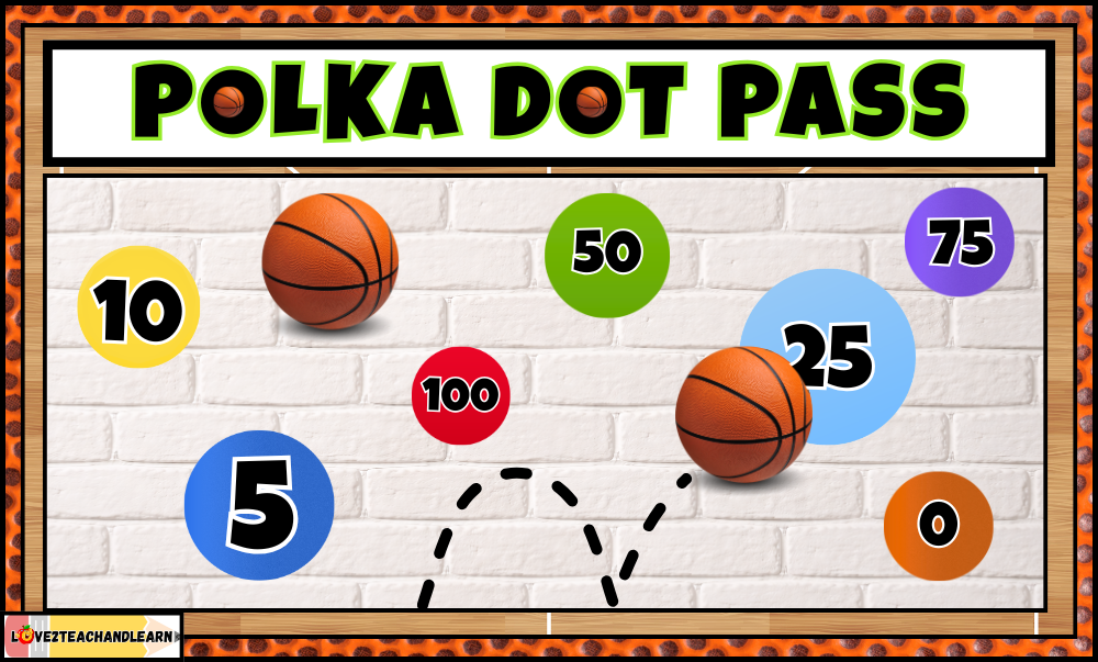 Basketball PE Stations: Polka Dot Pass - Love 2 Teach and Learn