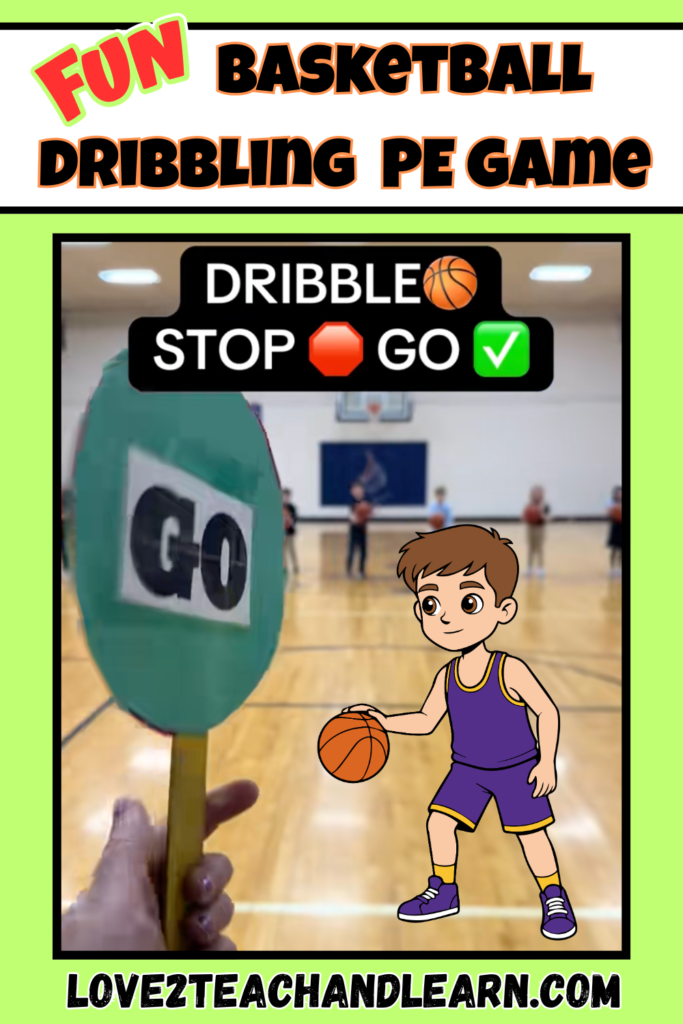 BASKETBALL PE STATIONS: Dribble Stop Go