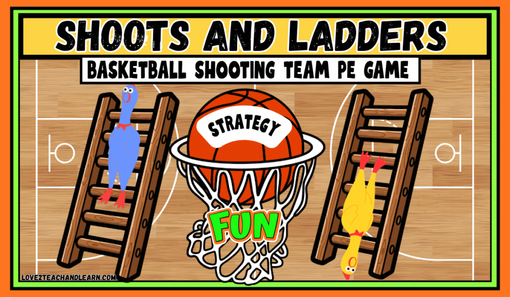 SHOOTS and LADDERS RELAY: Basketball Shooting Team PE Game