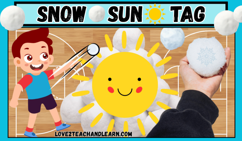 SNOW SUN TAG: Fun K-5 (Snowball Throwing) Winter PE Game