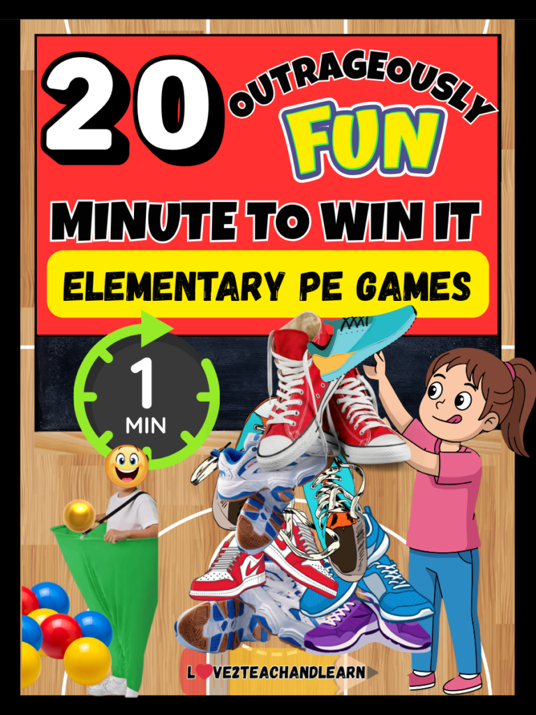 20 Outrageously Fun Elementary Minute to Win It PE Games!