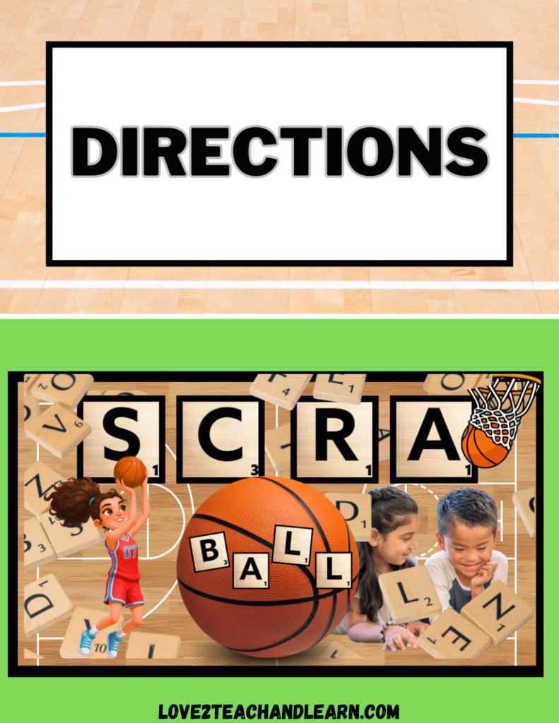 Directions for SCRABBLE - Love 2 Teach and Learn