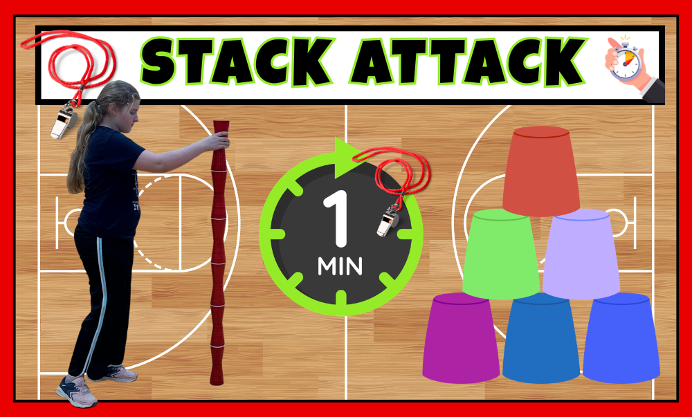 Stack Attack - Minute To Win It PE Games - Love 2 Teach and Learn