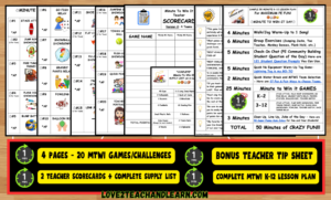20 Minute to Win It Games (PE STEAM) K-12 Back to School, End of Year Fun BUNDLE