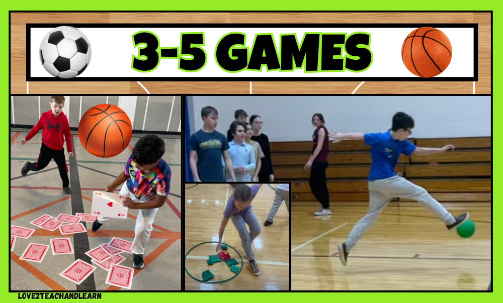 3rd - 5th Grade Games from 59 Crazy Fun Elementary PE Games that Rock - Love 2 Teach and Learn