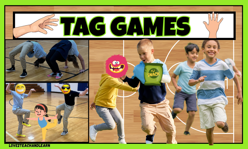 Tag Game from 59 Crazy Fun Elementary PE Games that Rock - Love 2 Teach and Learn