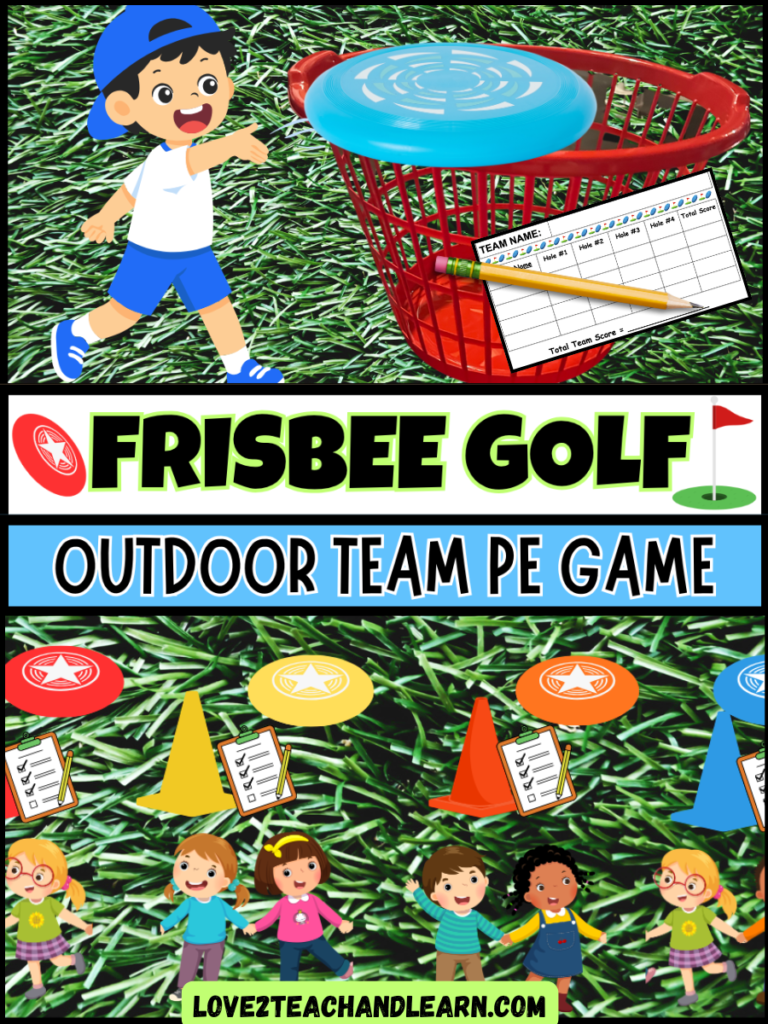 How to Play FRISBEE GOLF in PE (Fun K-12 Outdoor Team Game)