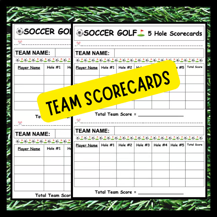 Soccer Golf TPT Product - Love 2 Teach and Learn