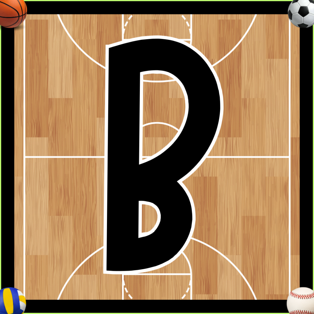 LETTER B - Fitness Vocabulary Words - Love 2 Teach and Learn