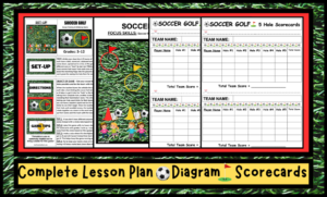 SOCCER GOLF Fun K-12 Outdoor PE Games Activity Directions Scorecards LESSON PLAN