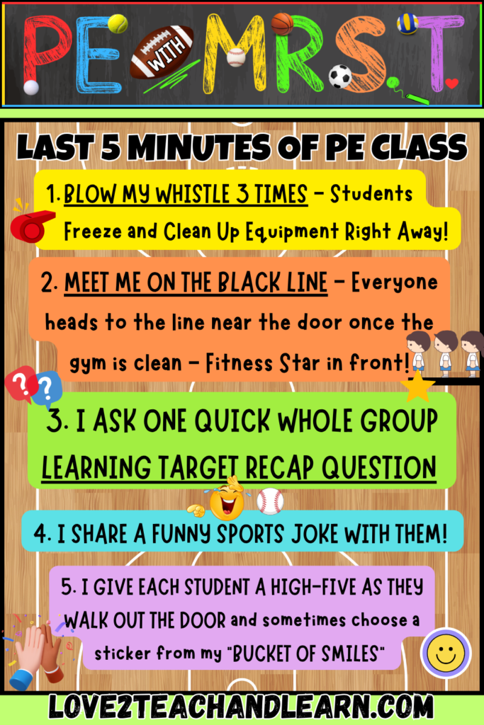End of PE Class Routine - Love 2 Teach and Learn