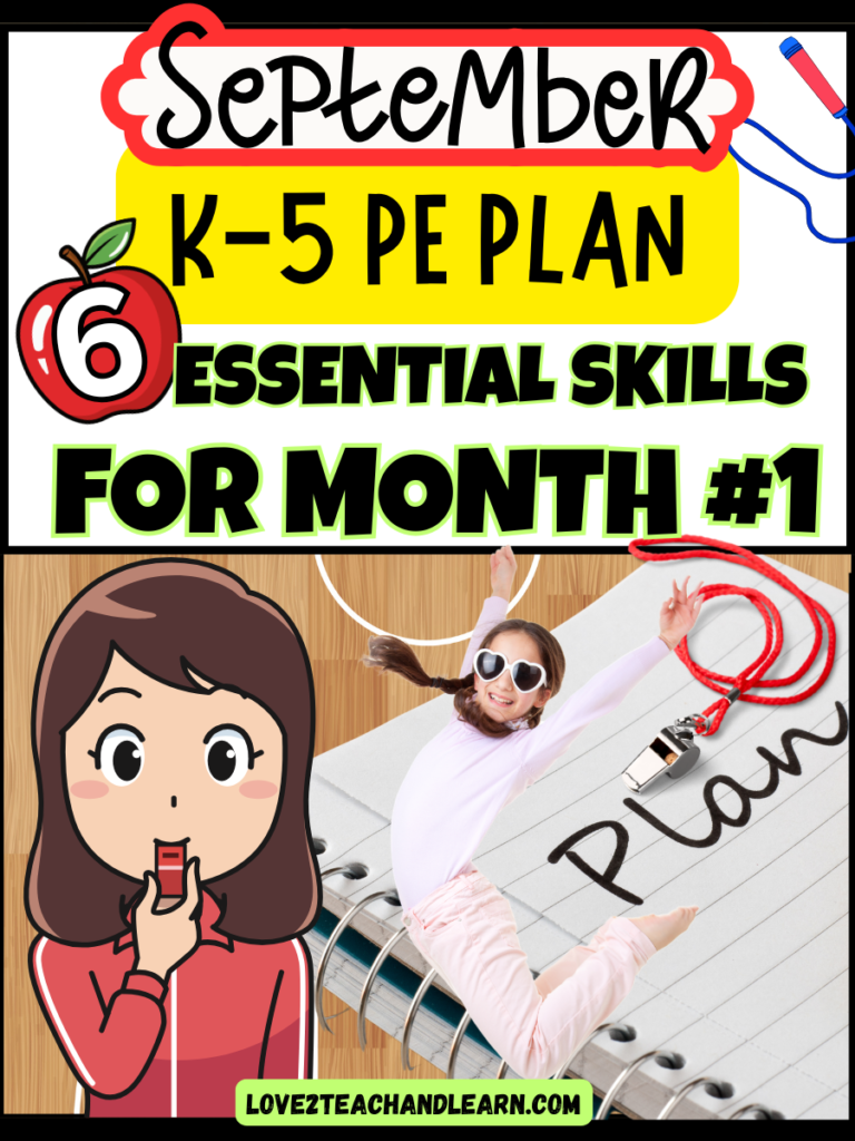 September PE Plan: 6 Essential Elementary PE Skills for Month #1