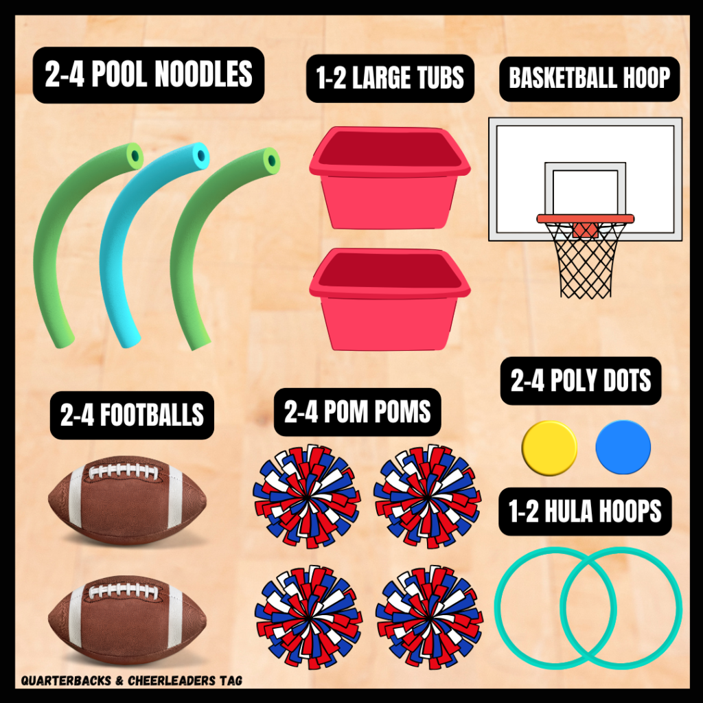 Quarterbacks and Cheerleaders Tag - Equipment Needed - Love 2 Teach and Learn