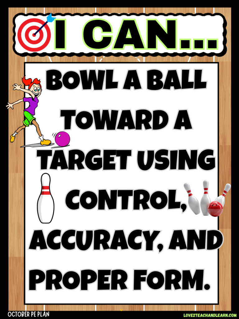 Bowling "I CAN STATEMENT" Love 2 Teach and Learn