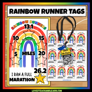 RAINBOW RUNNER TAGS - Love 2 Teach and Learn