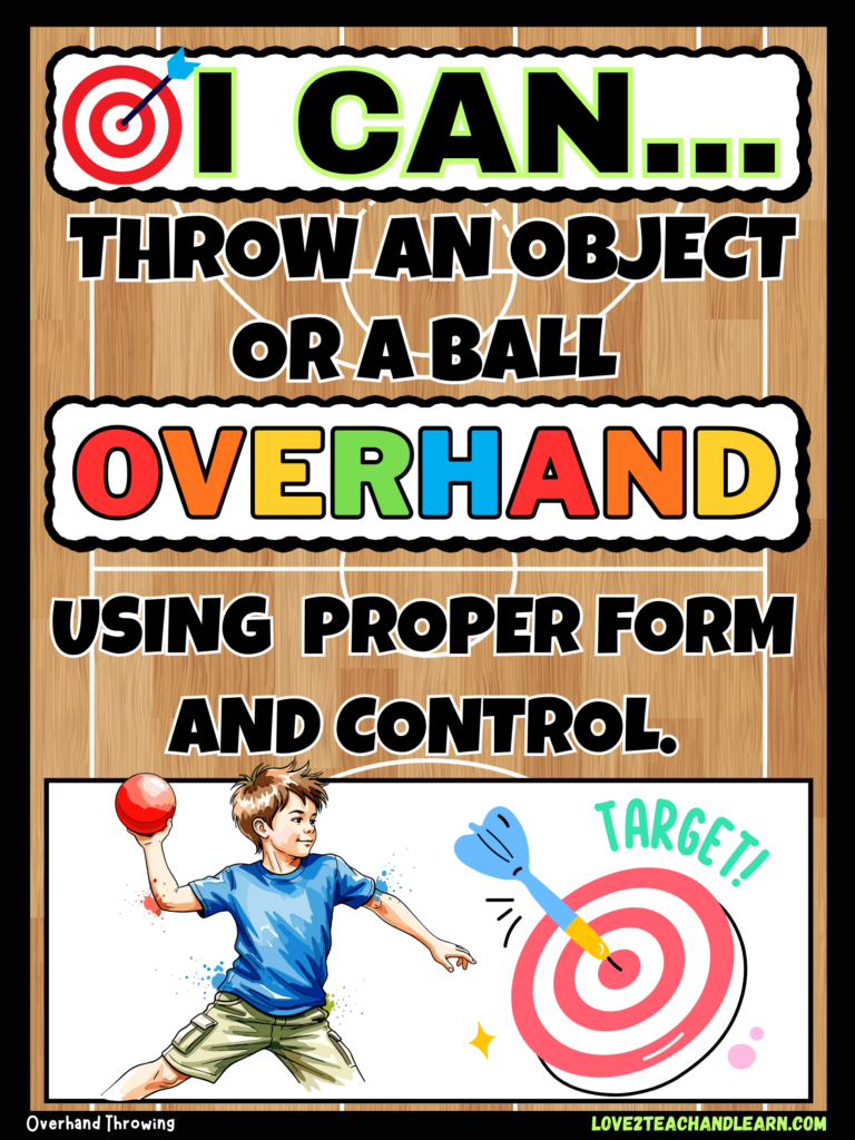 I Can Statement - Overhand Throwing - Love 2 Teach and Learn