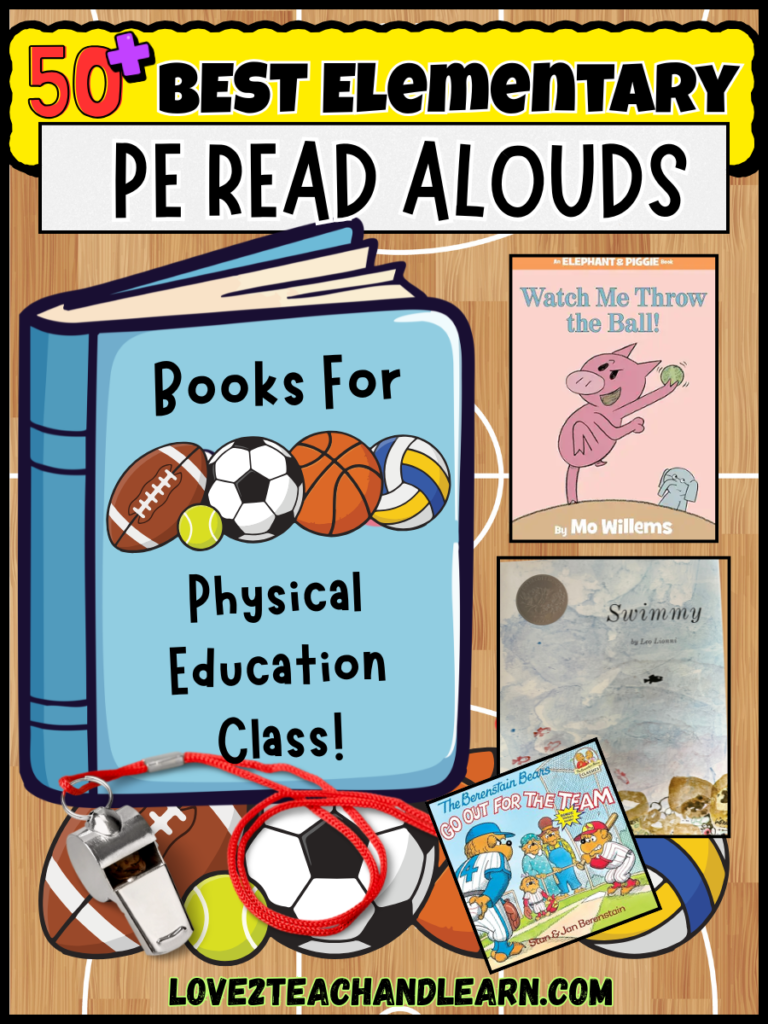 50+ BEST Elementary PE Read Alouds (Books for Physical Education Class)